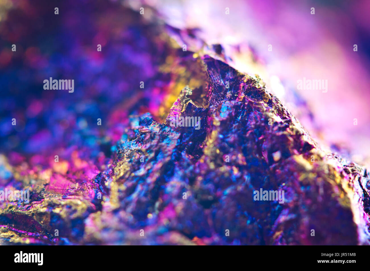 Bunte Metall abstrakten Hintergrund aus natürlichen Mineral. Makro Stockfoto