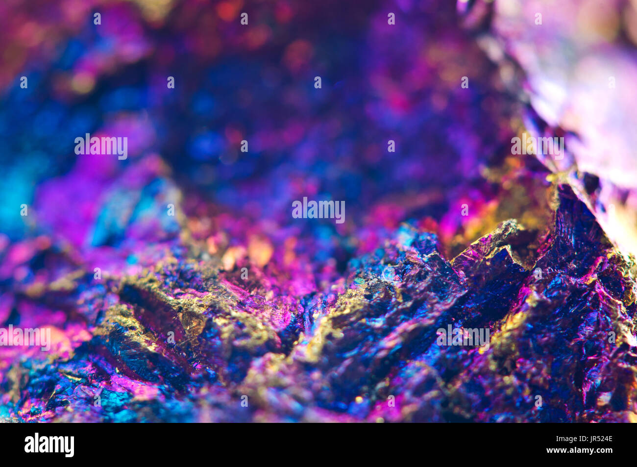 Bunte Metall abstrakten Hintergrund aus natürlichen Mineral. Makro Stockfoto