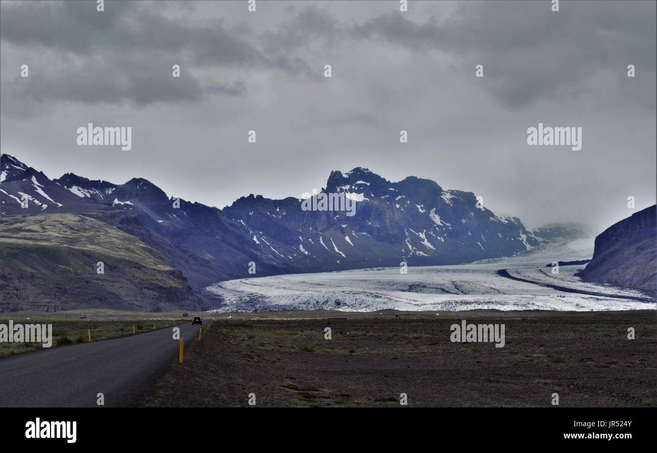 Schleichende Gletscher Stockfoto