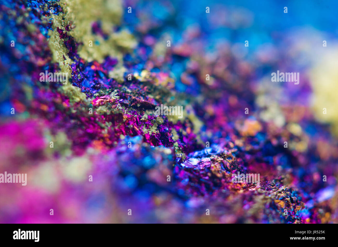 Bunte Metall abstrakten Hintergrund aus natürlichen Mineral. Makro Stockfoto