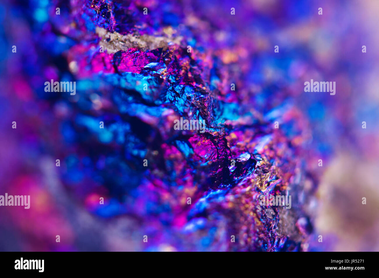 Bunte Metall abstrakten Hintergrund aus natürlichen Mineral. Makro Stockfoto