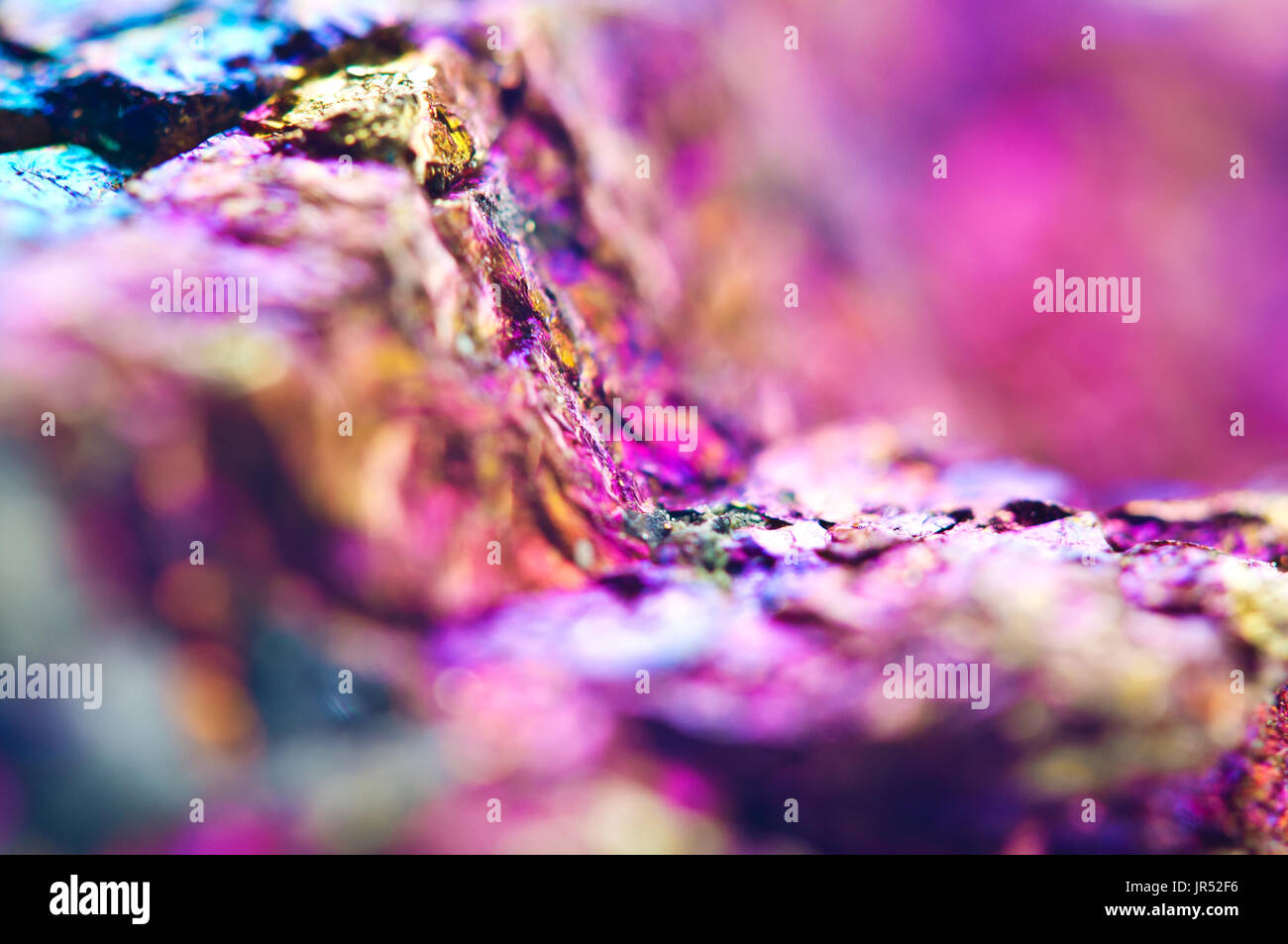 Bunte Metall abstrakten Hintergrund aus natürlichen Mineral. Makro Stockfoto