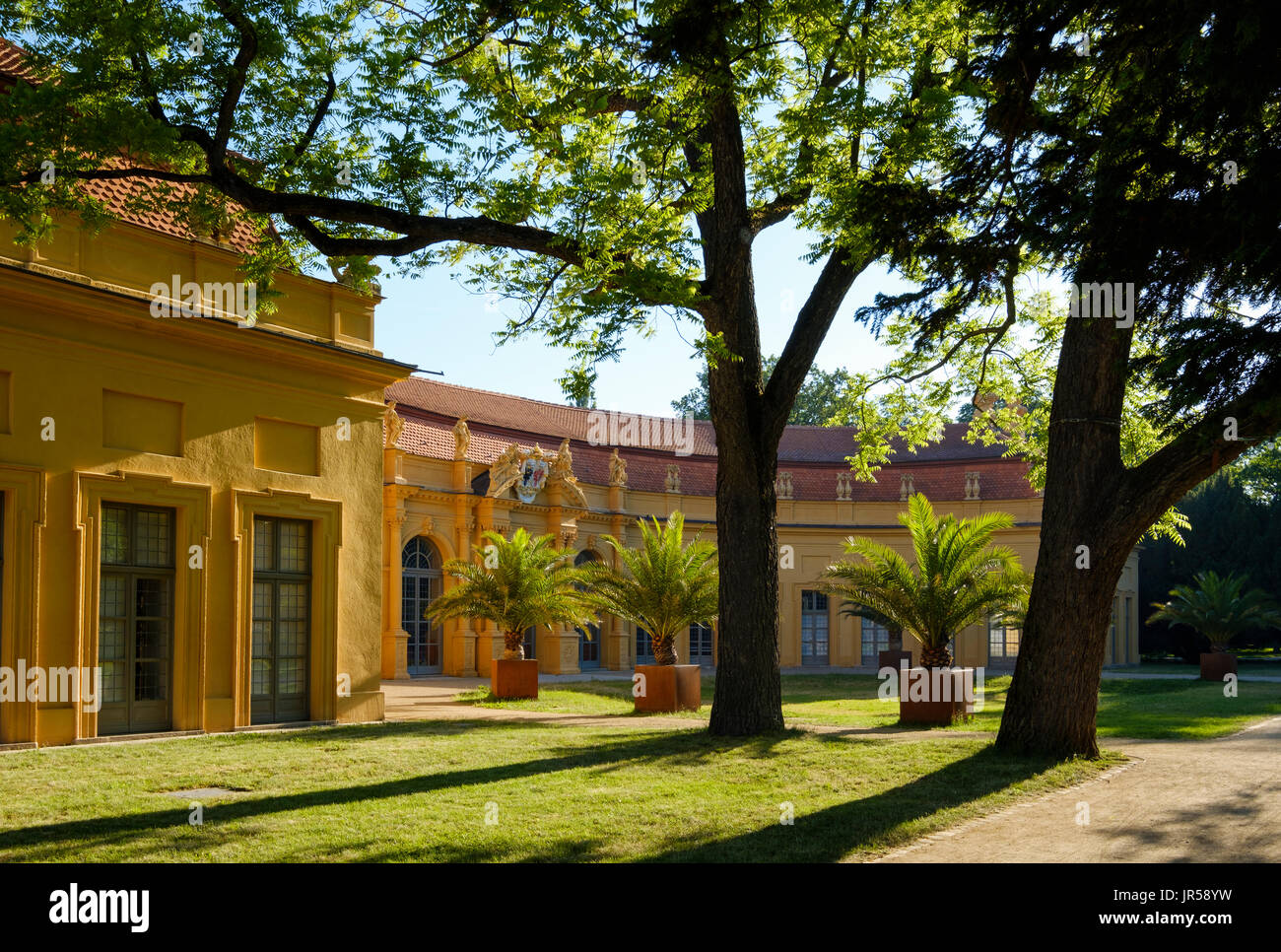 Orangerie, Schlossgarten Erlangen, Mittelfranken, Franken, Bayern, Deutschland Stockfoto