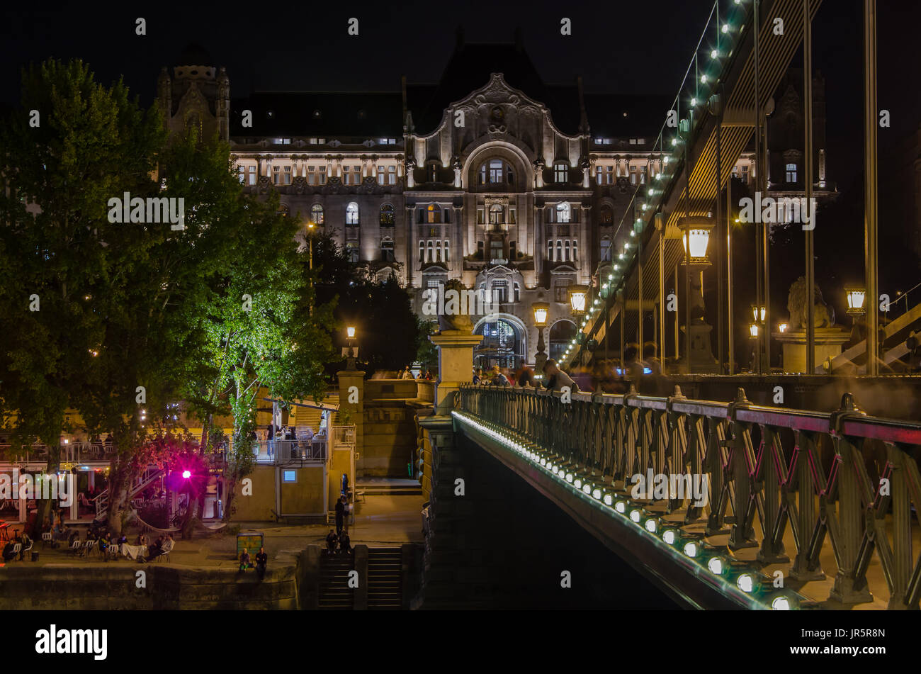 Budapest bei Nacht Stockfoto