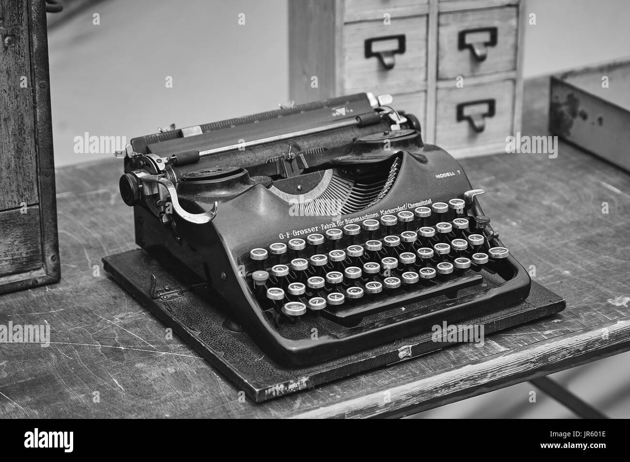 Vintage Modell T Schreibmaschine Stockfoto