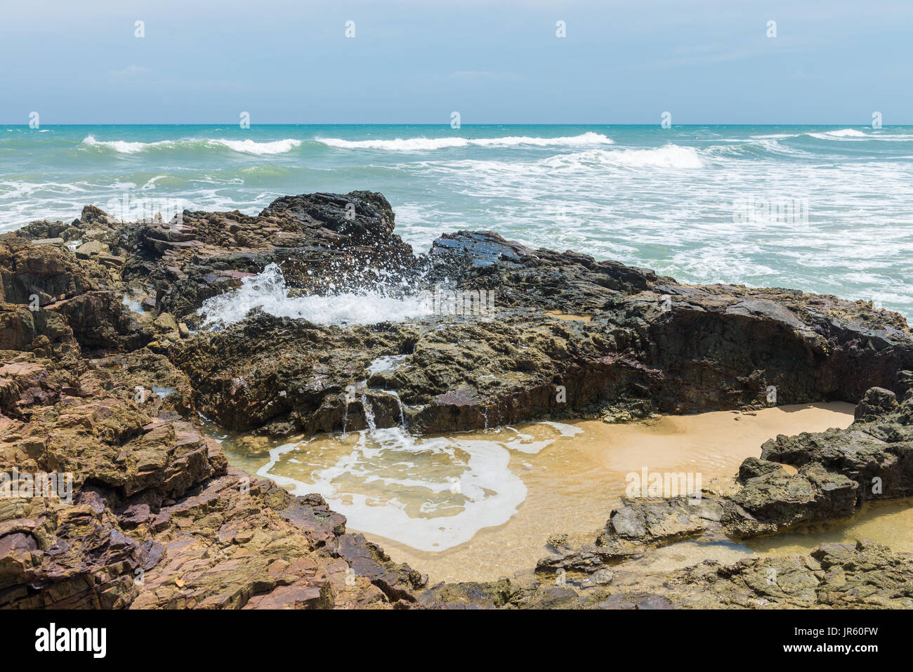 Schöne Landschaften abstrakt und Textur Formen am Strand Stockfoto