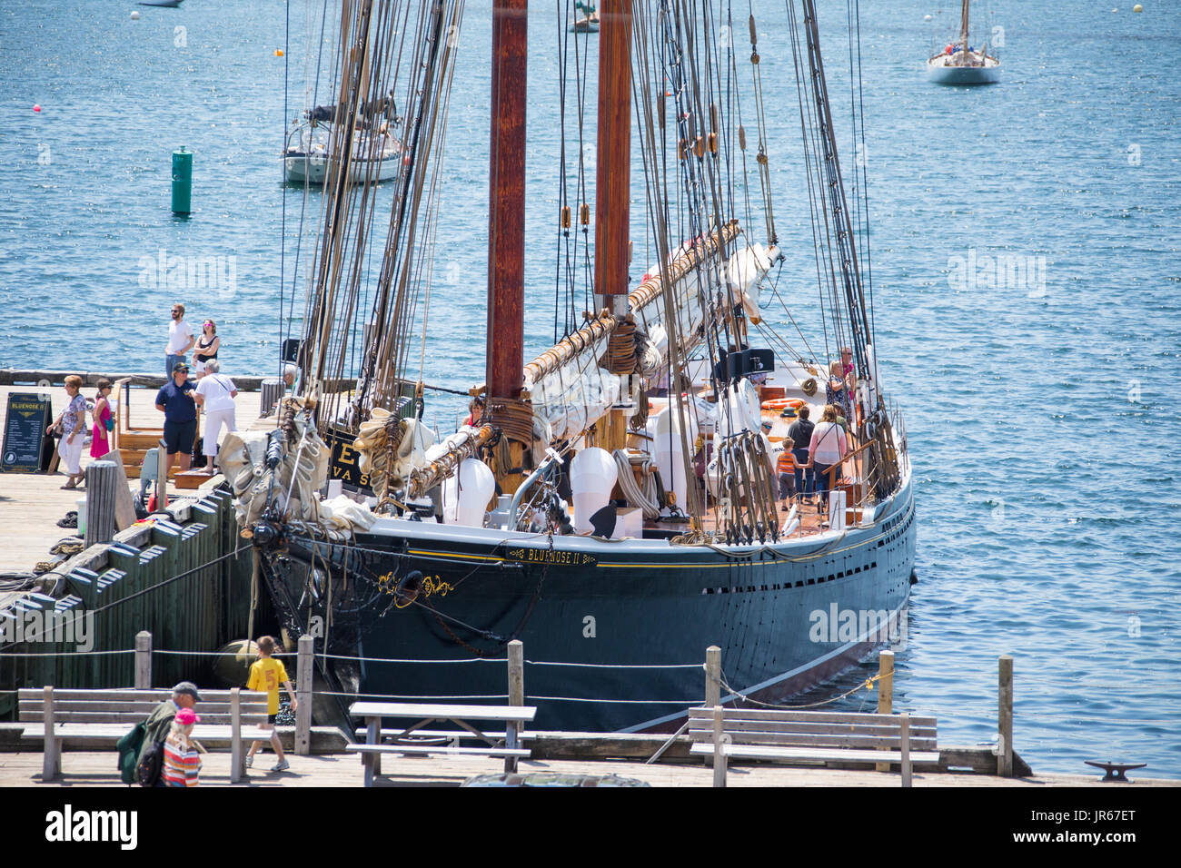 Touristische Segelschiff, Lunenburg, Nova Scotia, Kanada Stockfoto