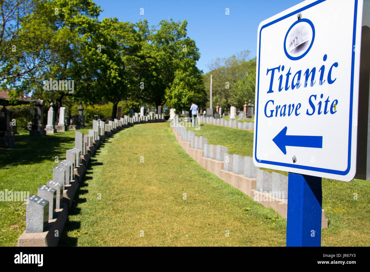 Titanic Grab, Fairview Rasen Friedhof, Halifax, Nova Scotia, Kanada Stockfoto