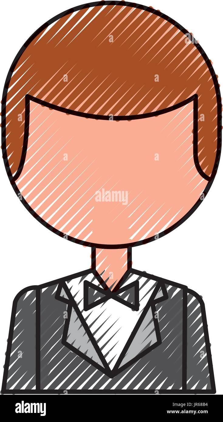 eleganter Mann mit bowntie Stock Vektor