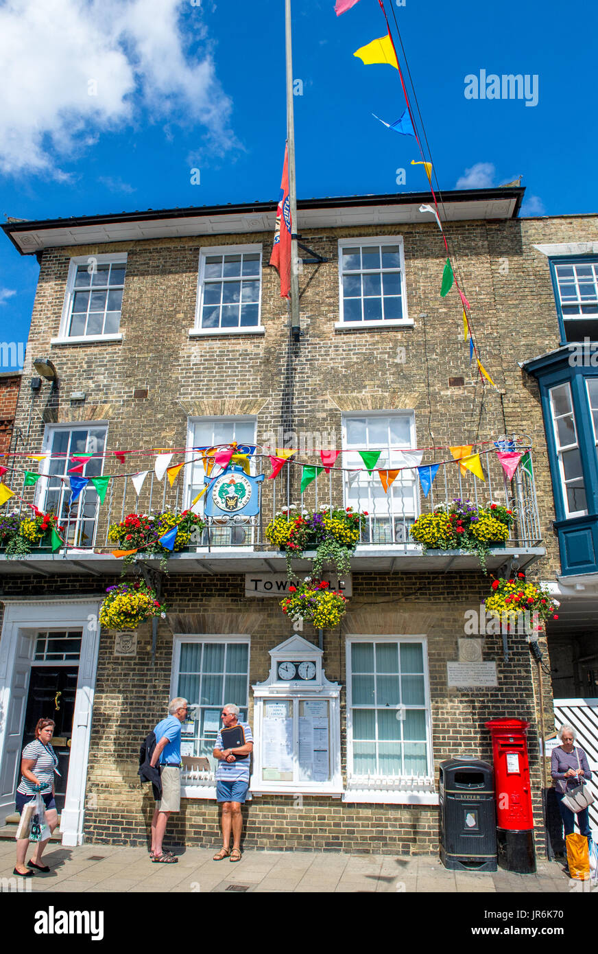 Die dekorierten Rathaus, Southwold, Suffolk. Stockfoto