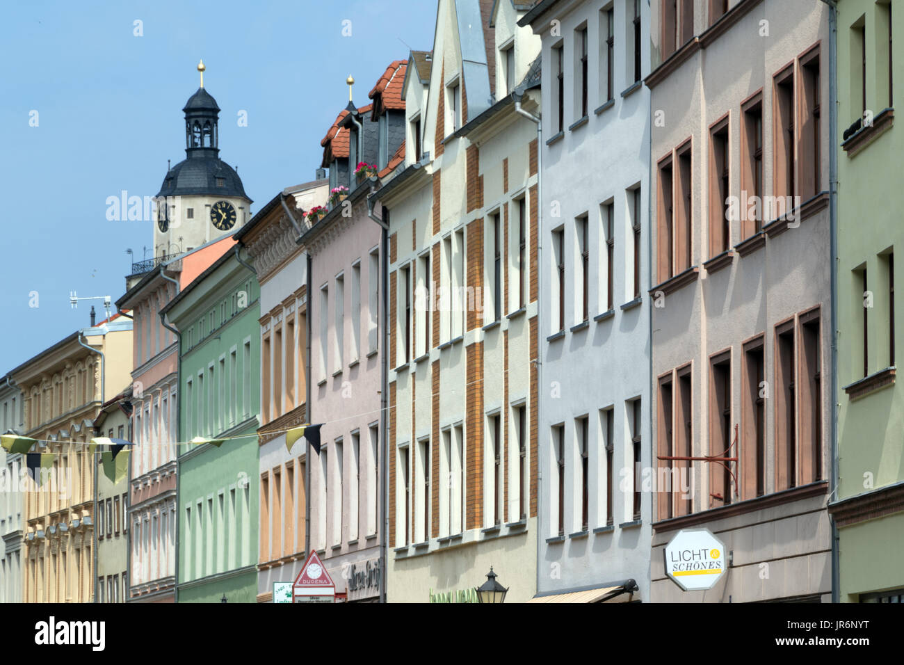 Schloßstraße in Wittenberg Stockfoto