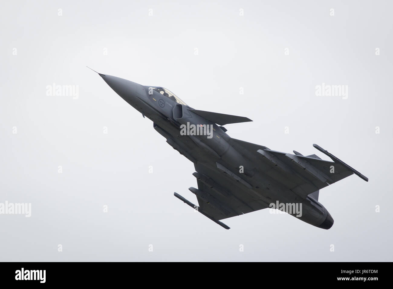 Fairford, Gloucestershire, UK - 10. Juli 2016: Saab JAS 39 Gripen International Air Tattoo in Fairford 2016 anzeigen Stockfoto