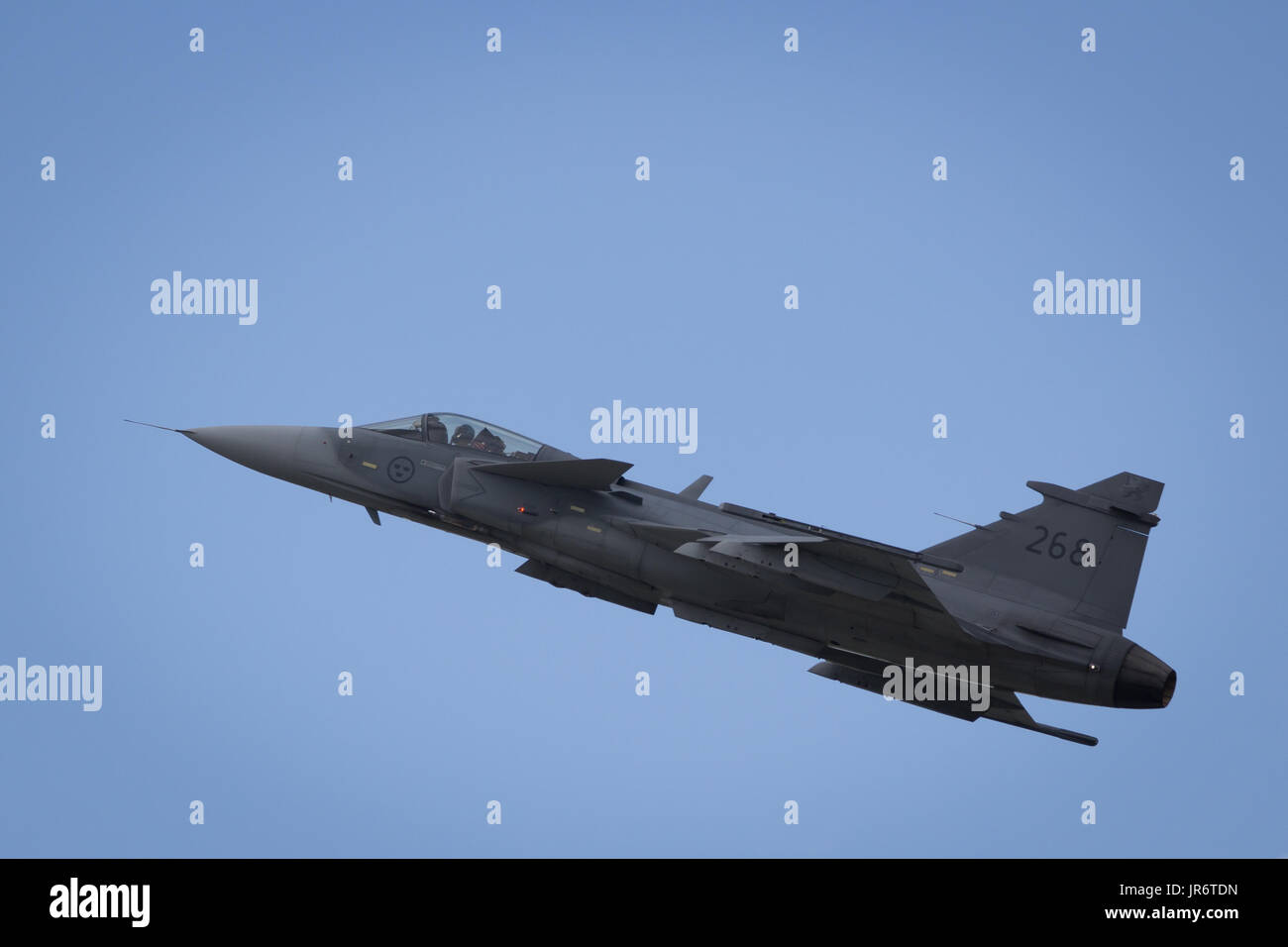 Fairford, Gloucestershire, UK - 10. Juli 2016: Saab JAS 39 Gripen International Air Tattoo in Fairford 2016 anzeigen Stockfoto