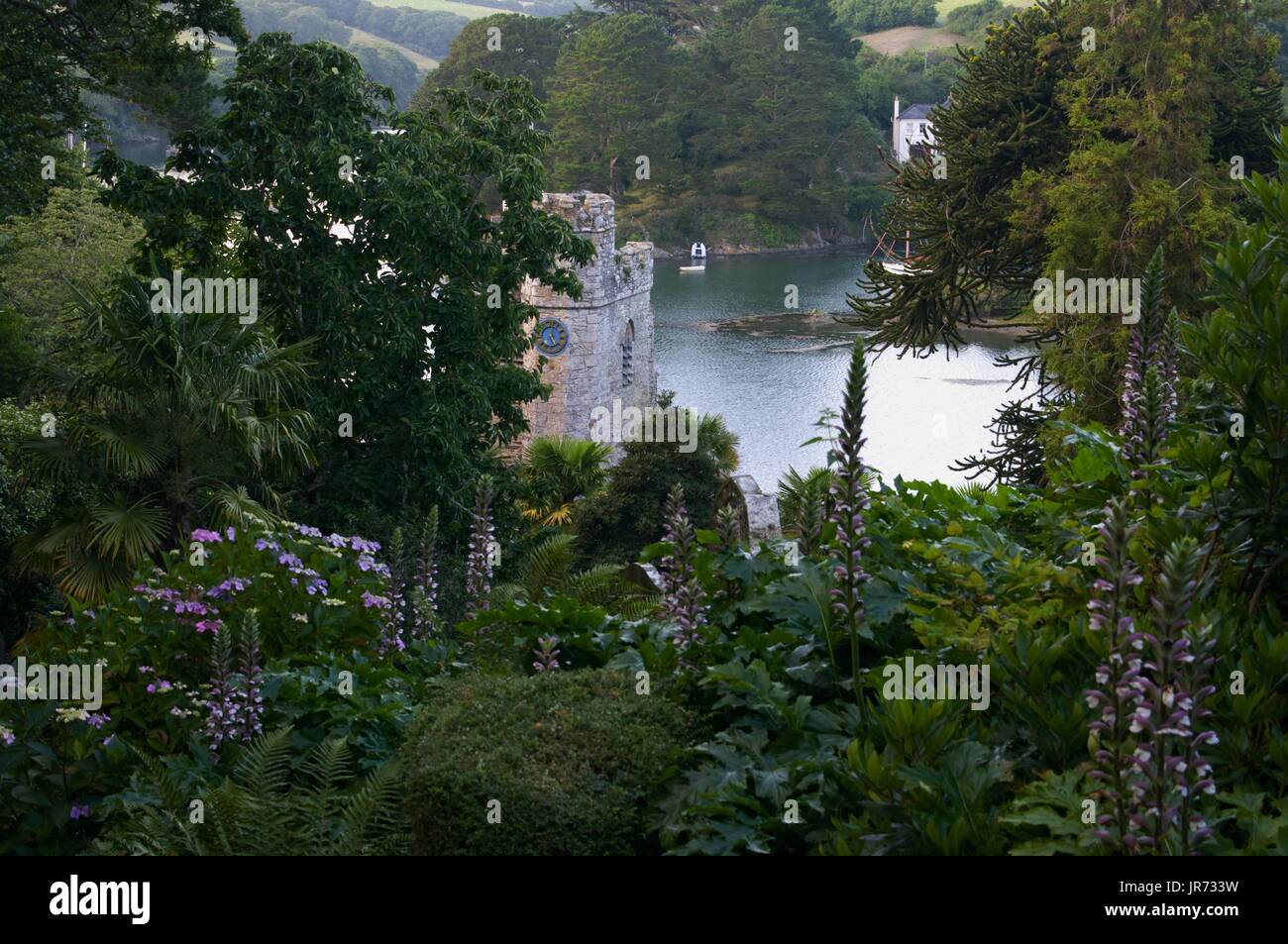 St Just in Roseland Kirche, Cornwall, England Stockfoto