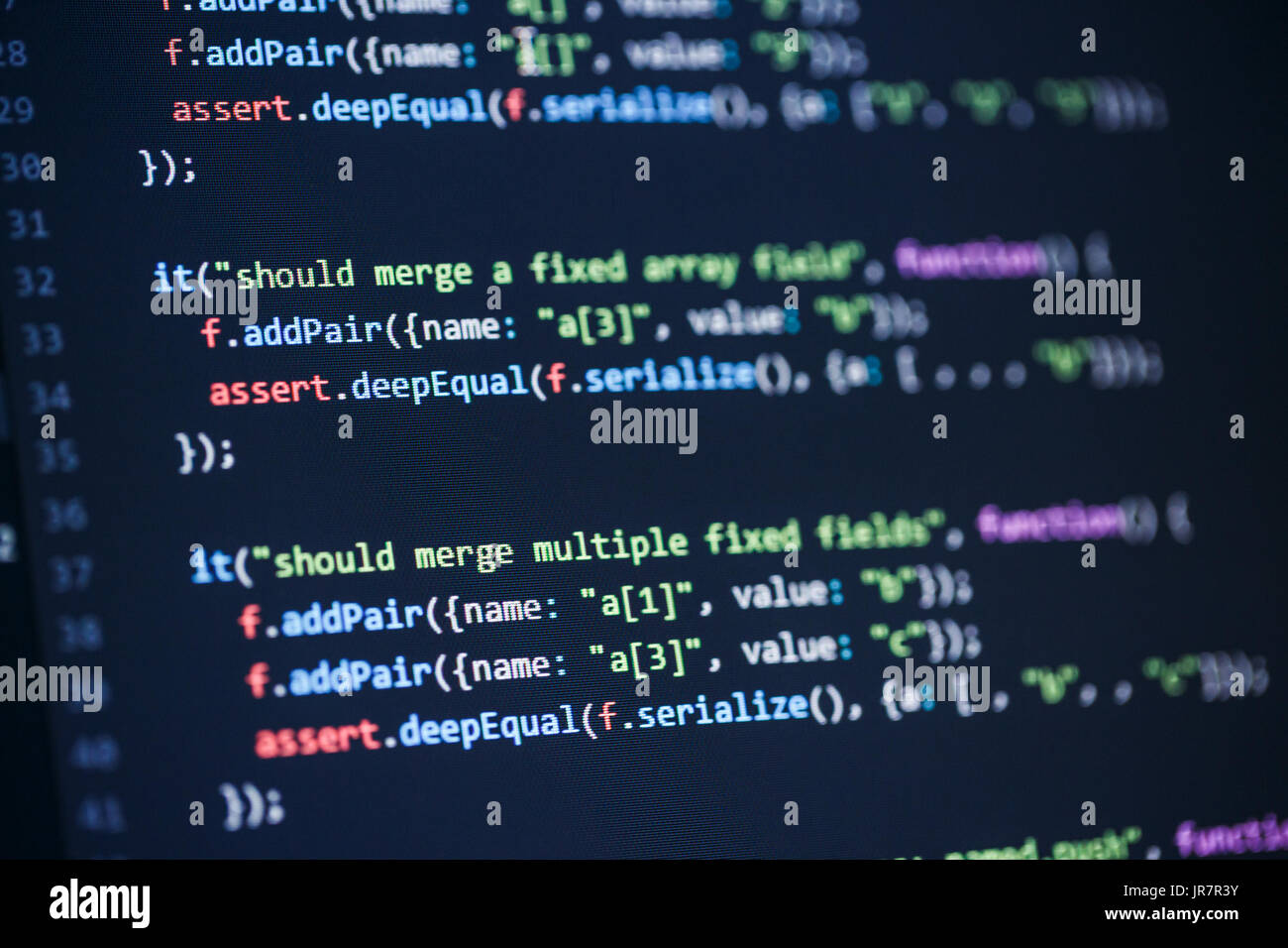 Software Computer Programmier-code Stockfoto