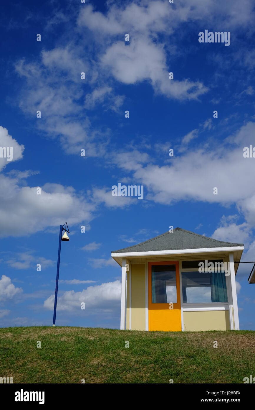 Den schönen Strandhütten der Badeort Mablethorpe in Lincolnshire Stockfoto