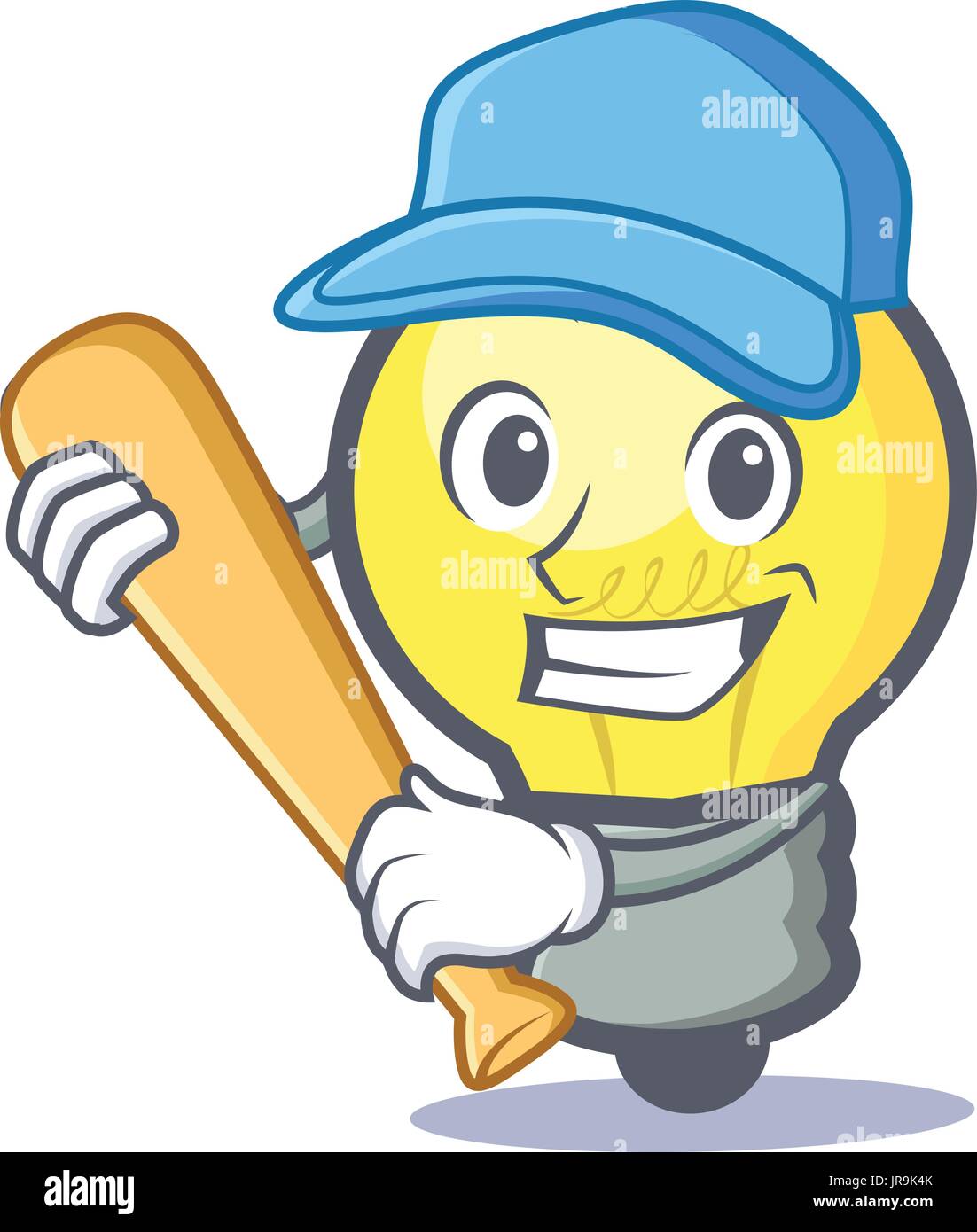 Baseball Glühbirne Charakter cartoon Stock Vektor