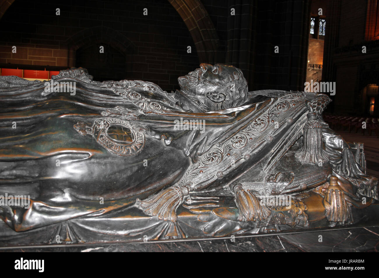 Das Grab von Frederick Arthur Stanley, 16. Earl of Derby in der anglikanischen Kathedrale von Liverpool, Großbritannien Stockfoto