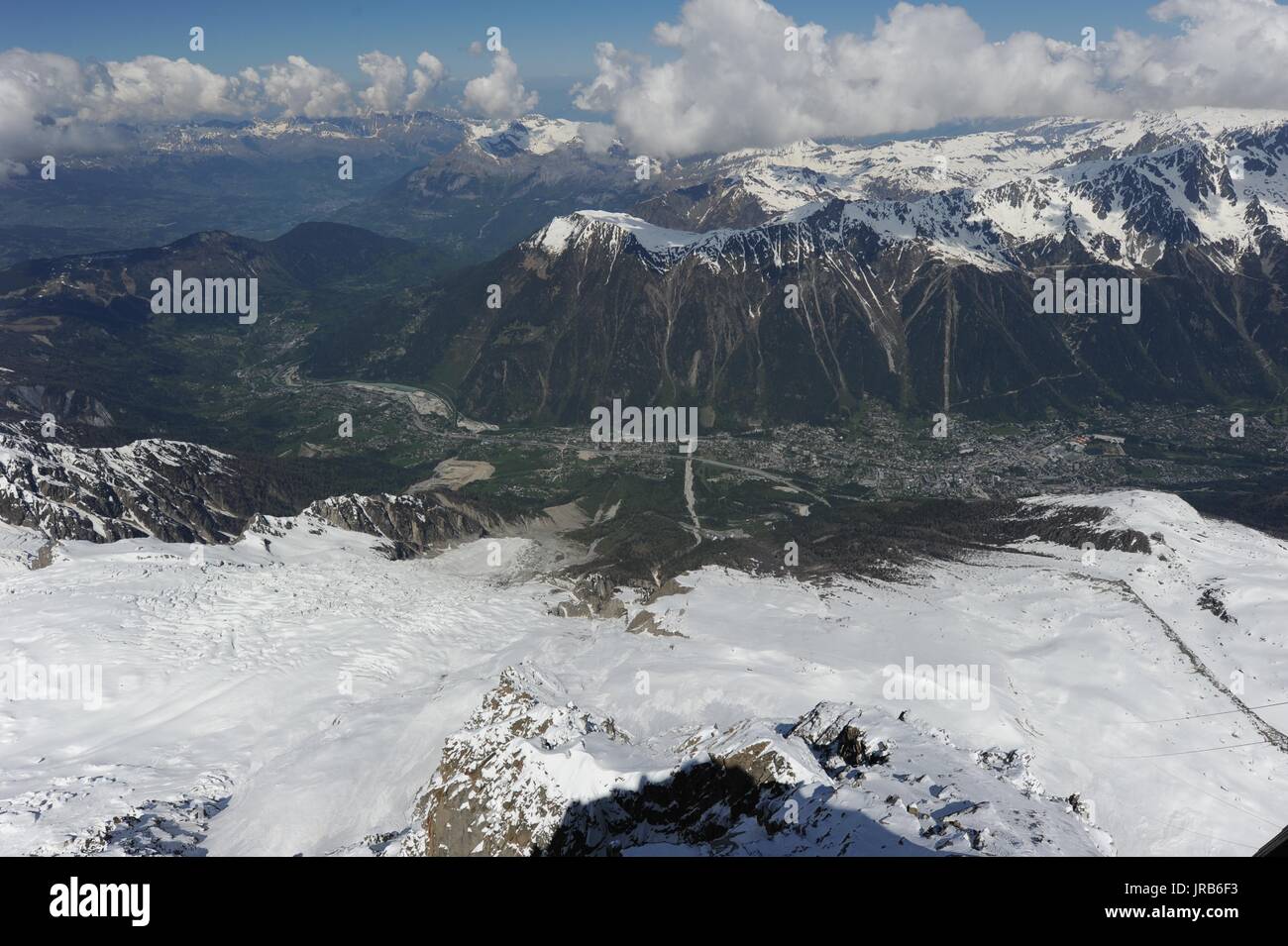 Mont Blanc, Schweizer Alpen Stockfoto