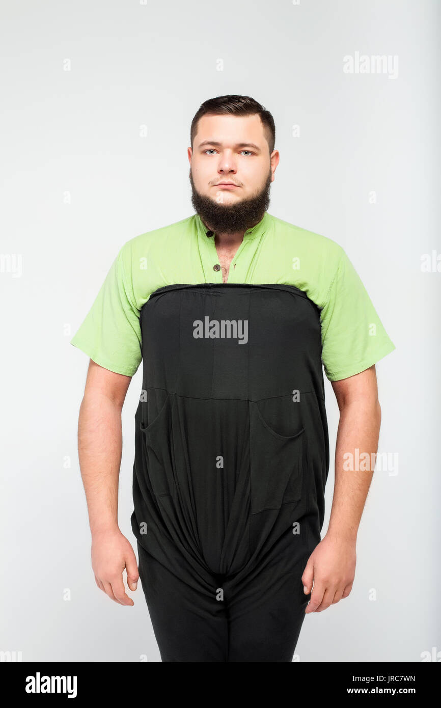Funny Fat Man Stockfoto