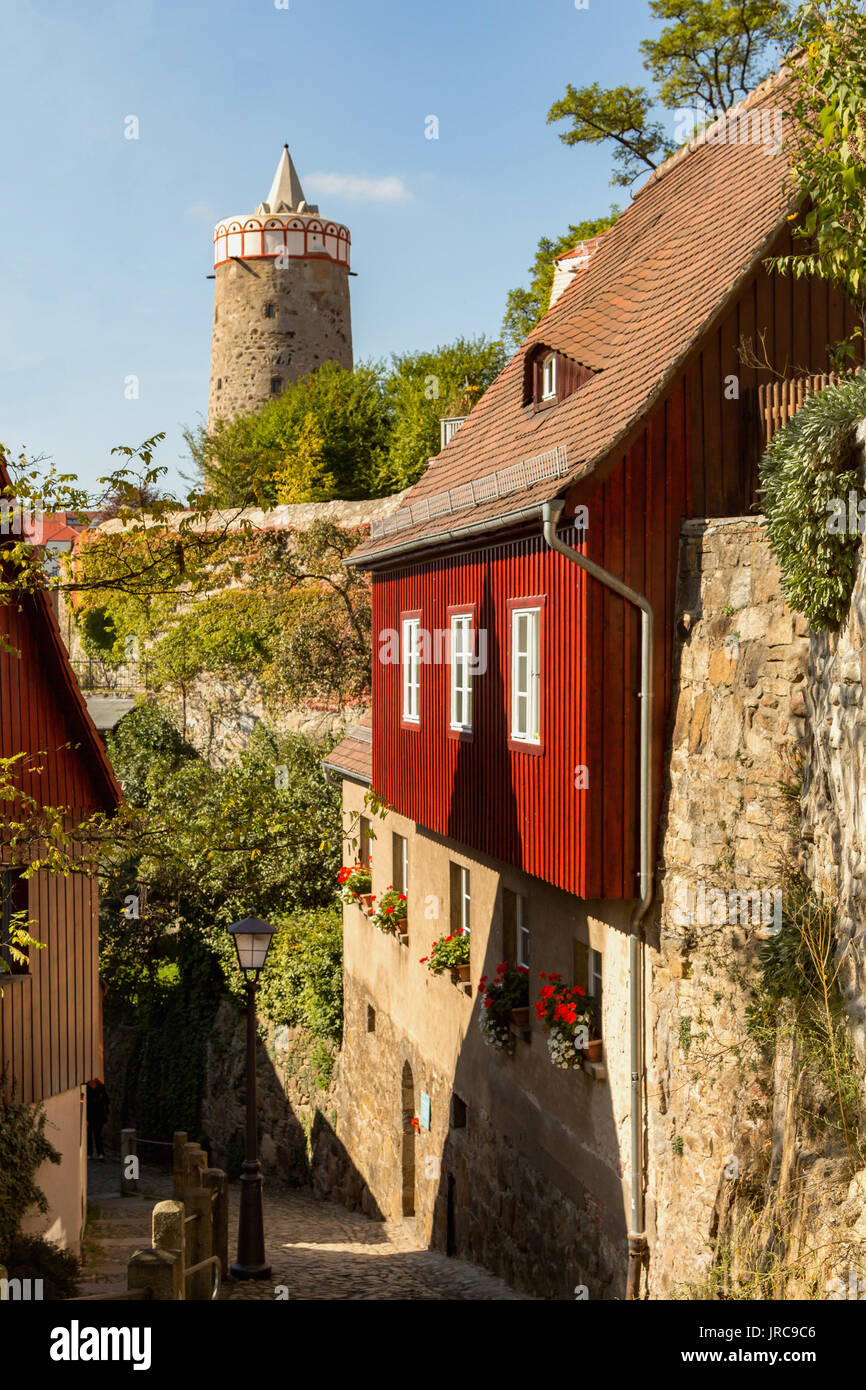 Alte Straße in Bautzen Ost Stockfoto