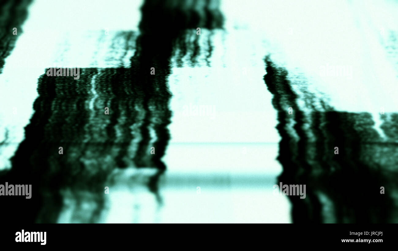 TV-Bildschirm Pixel erzeugen eine abstrakte Digitale dropout Muster. Stockfoto