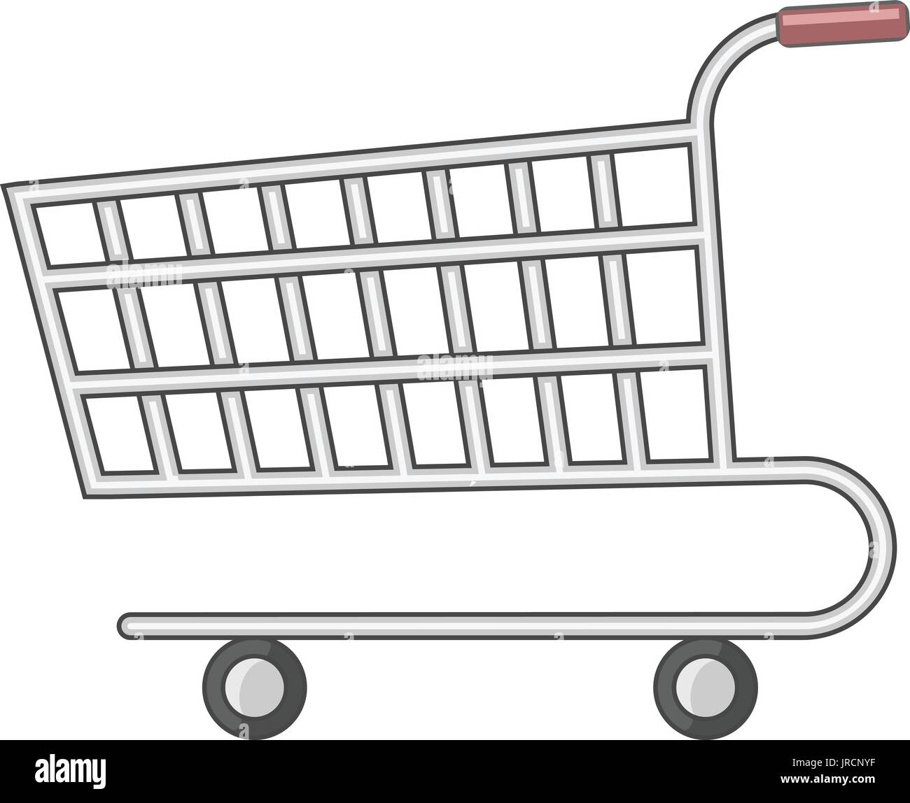 Supermarkt Einkaufswagen Symbol Cartoon Stil Stock Vektorgrafik Alamy