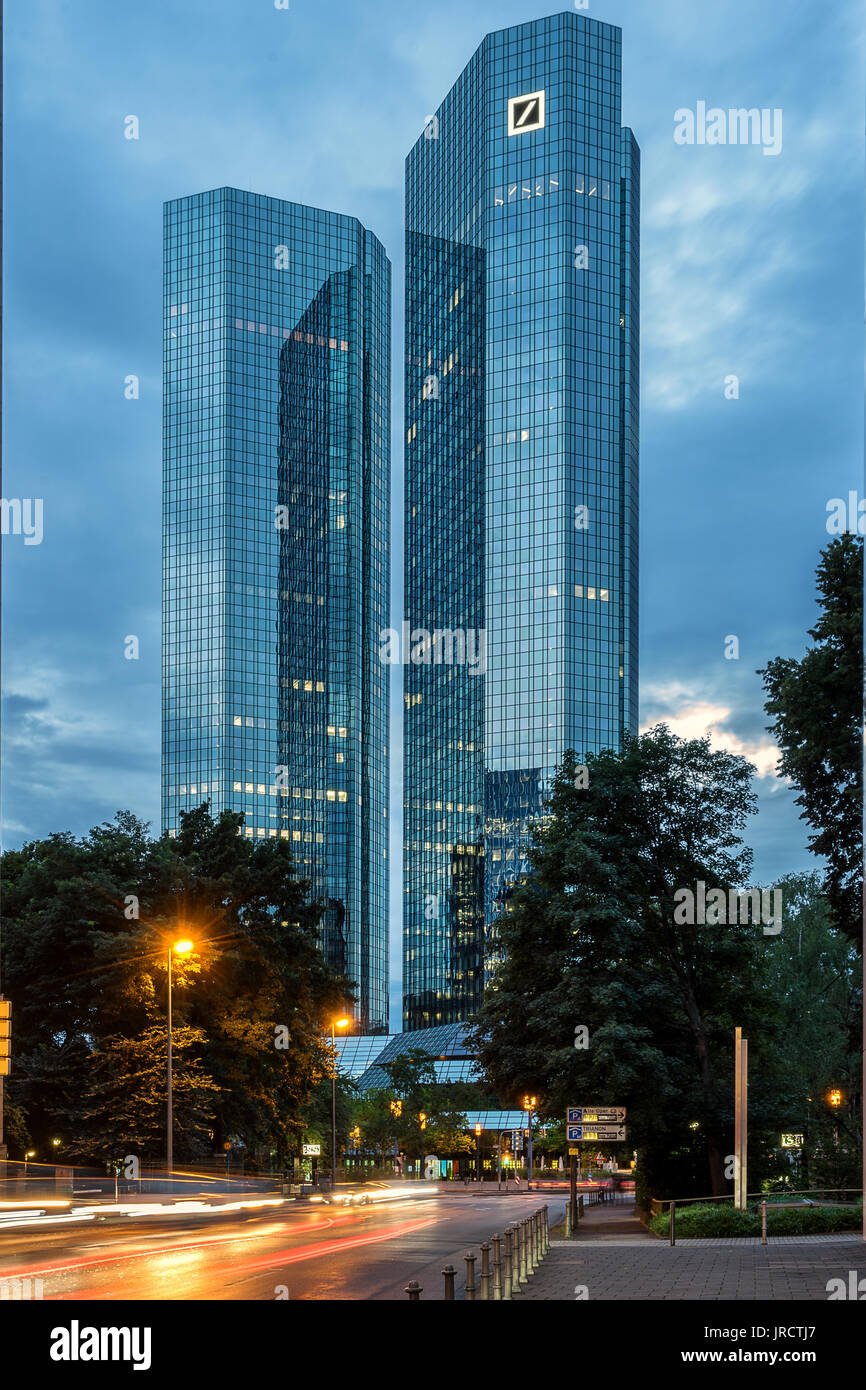 Die Deutsche Bank in Frankfurt am Main. Stockfoto