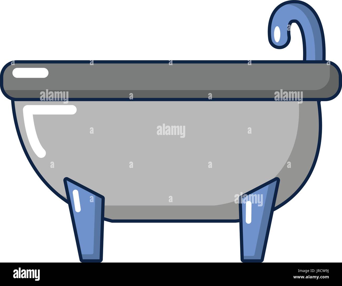 Badewanne-Symbol, Cartoon-Stil Stock Vektor