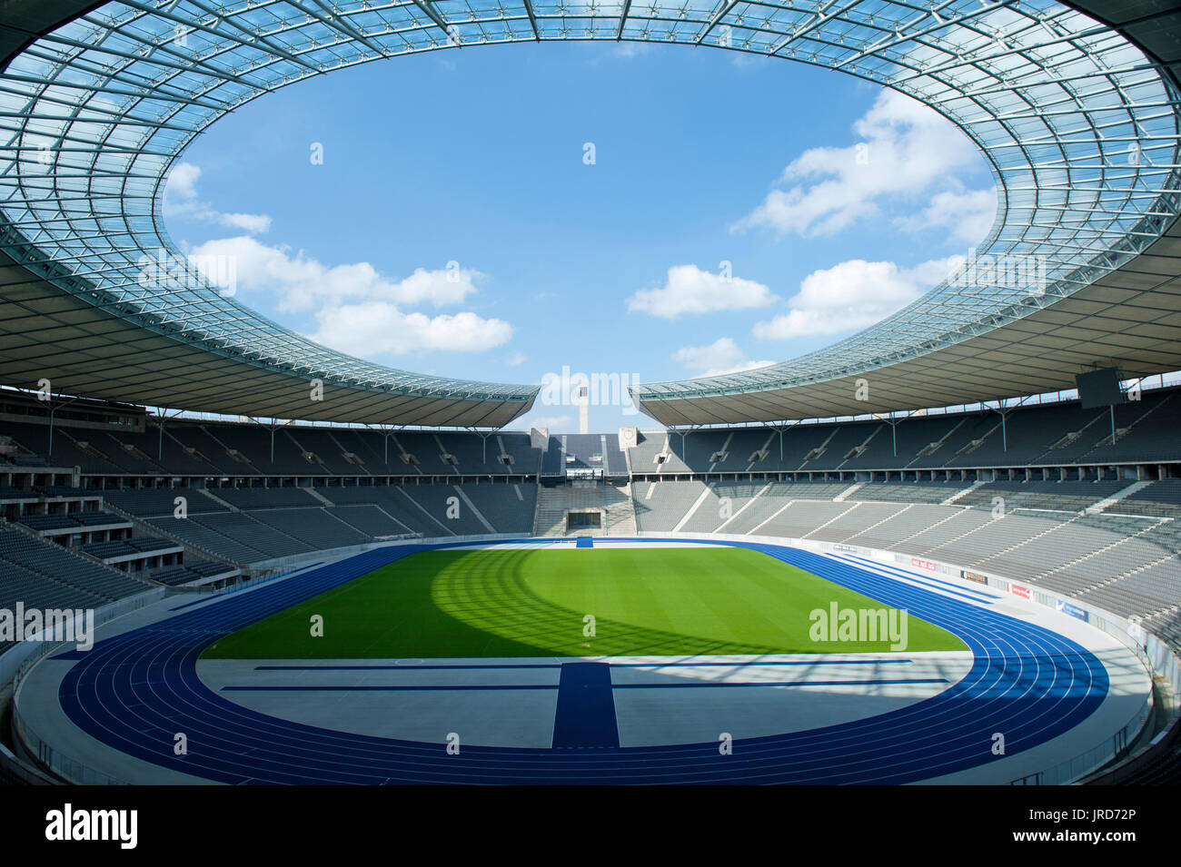 Innenraum der Olympiastadion Berlin, Charlottenburg, Berlin, Deutschland Stockfoto