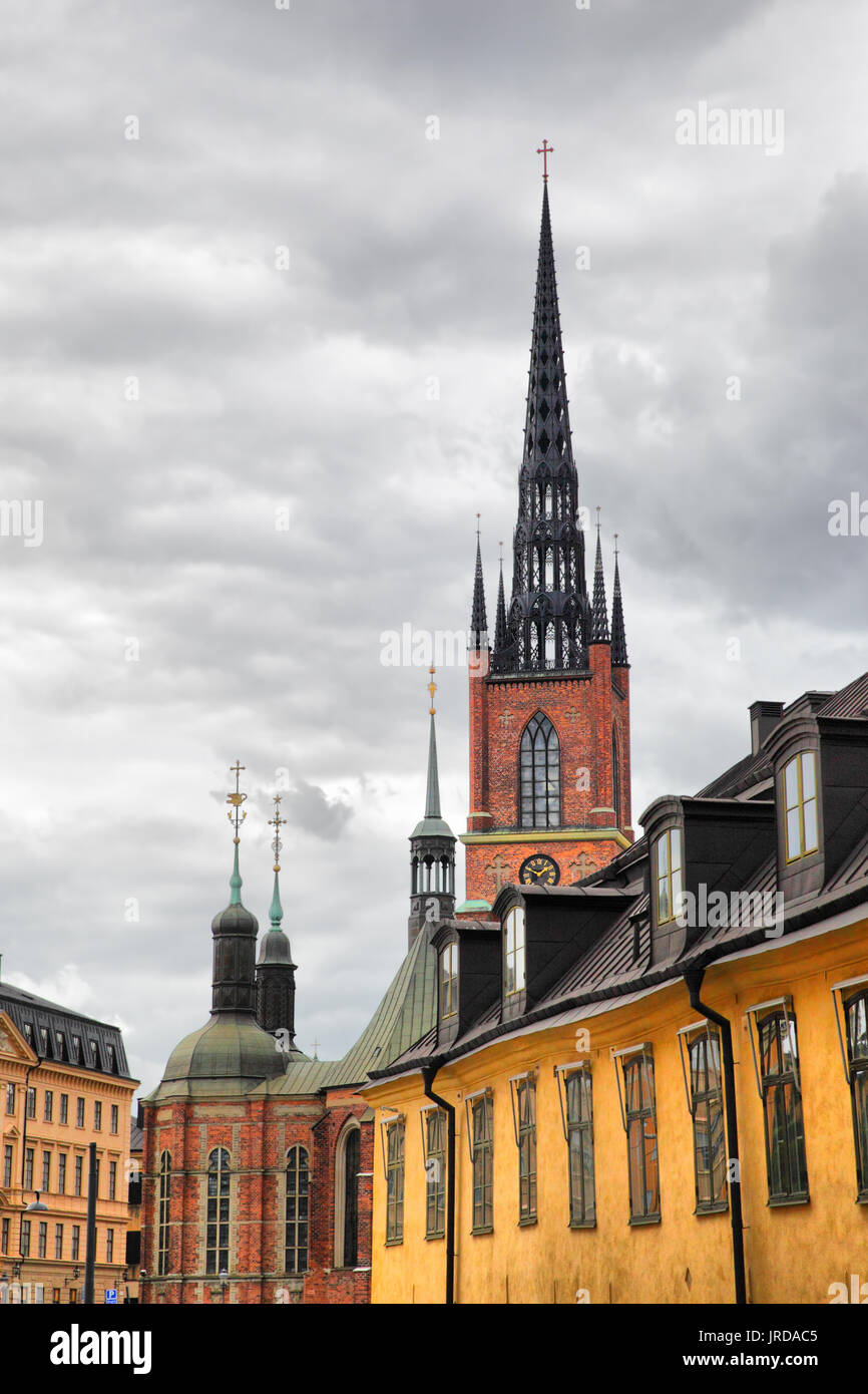 Brosche von Riddarholm Kirche in Stockholm, Schweden Stockfoto