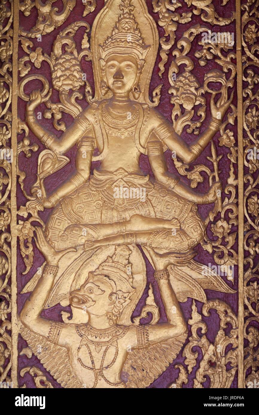 Buddha Statuen im Inneren, Laos Stockfoto