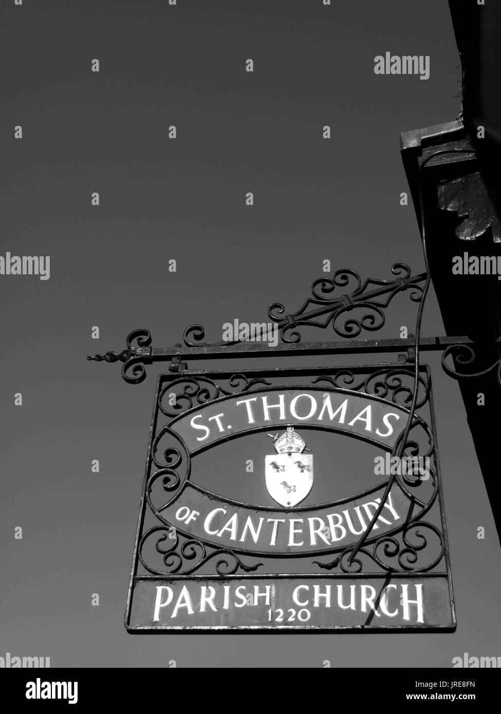 Der hl. Thomas von Canterbury Pfarrkirche Zeichen, engagierten ca. 1220, geglaubt, ein Ort der Verehrung für die Männer, die den Bau der Kathedrale zu sein Stockfoto