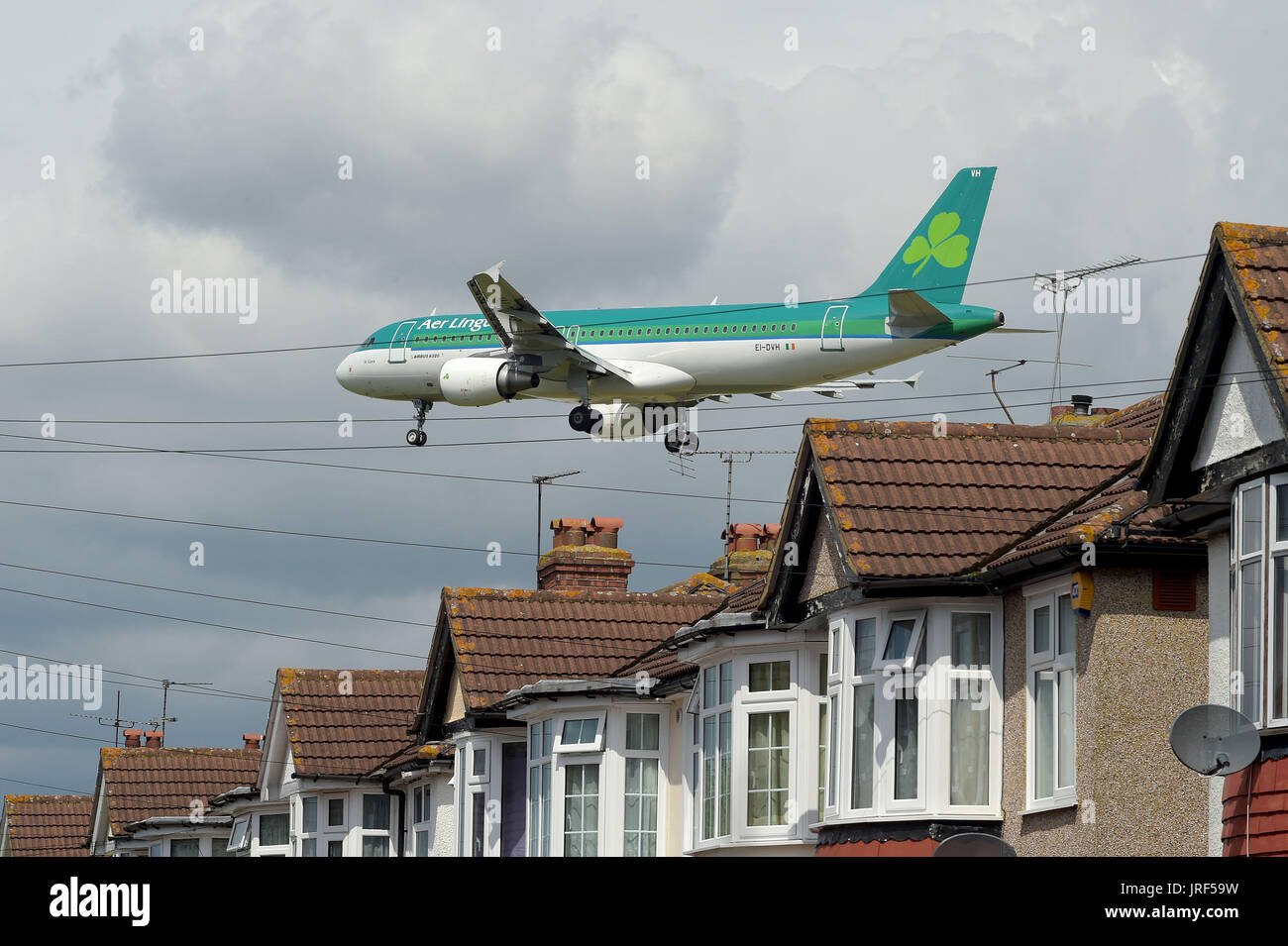 Flugzeug FLUGHAFEN HEATHROW LONDON ENGLAND Stockfoto