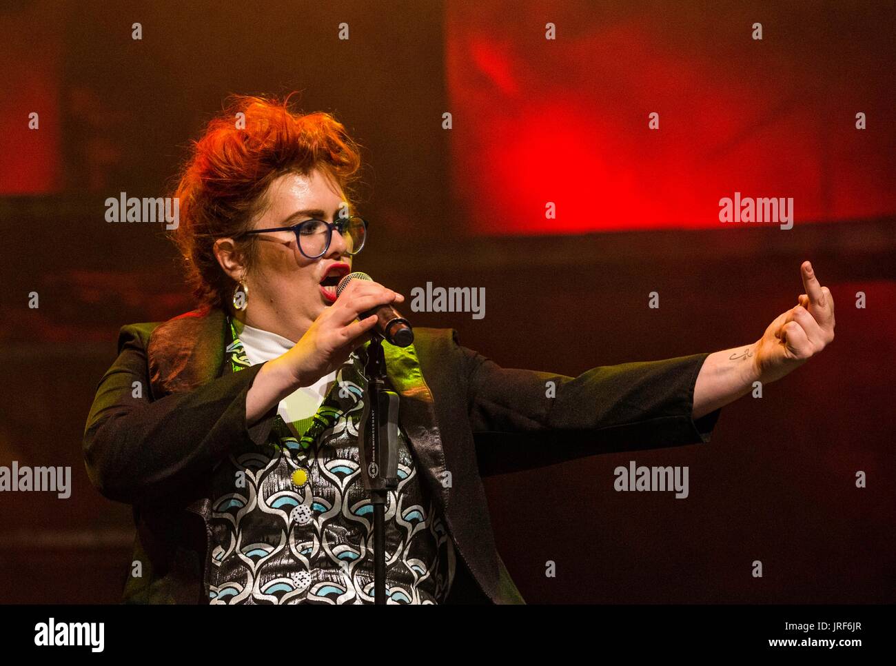 Edinburgh, UK. 5. August 2017. Der Lustgarten Ort startete sein 2017 Edinburgh Fringe Festival Programm veranstaltet von Komiker Ed spielen im Bild: Komiker, Jayde Adams Credit: Rich Dyson/Alamy Live News Stockfoto