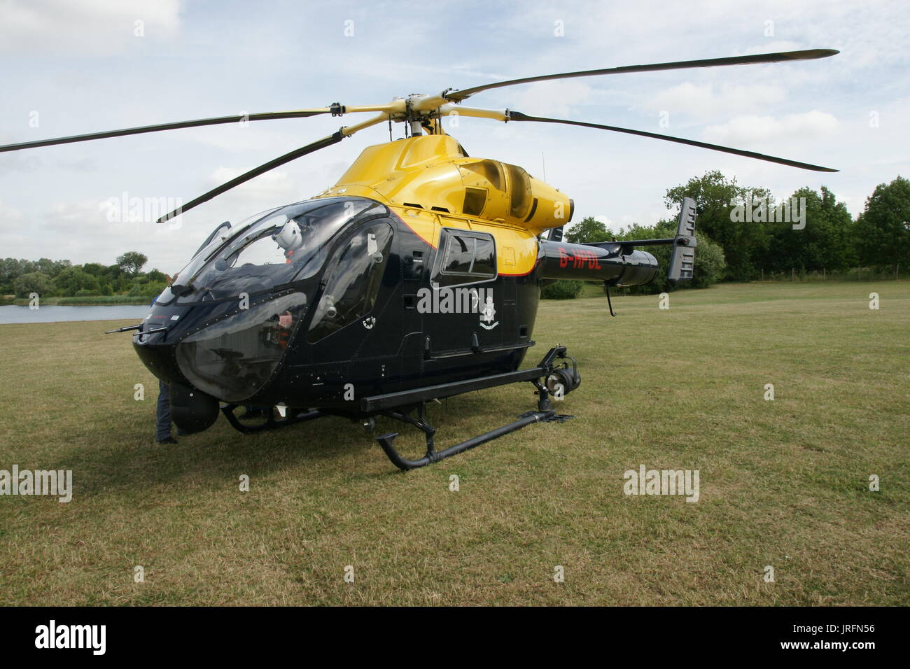 Der nationalen Polizei, der Humberside Police Hubschrauber Stockfoto