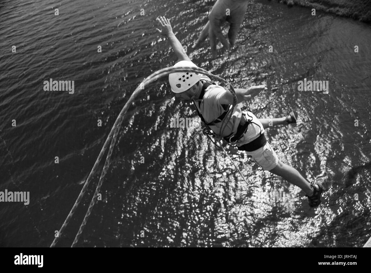 Extreme ropejumping Stockfoto