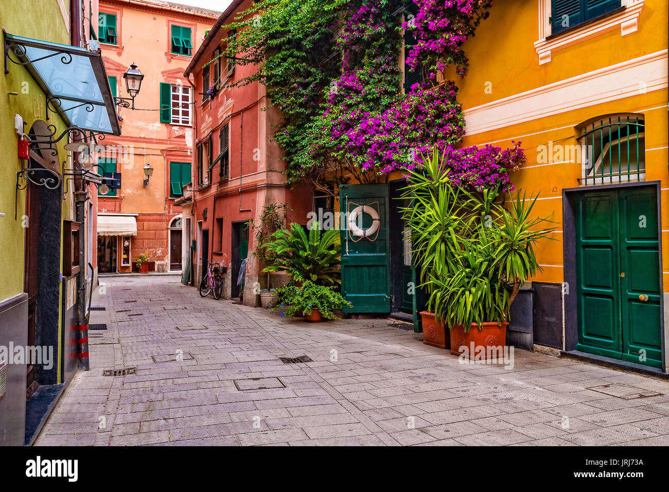 Italien Ligurien Sestri Levante - Altstadt - Fußgängerzone Stockfoto