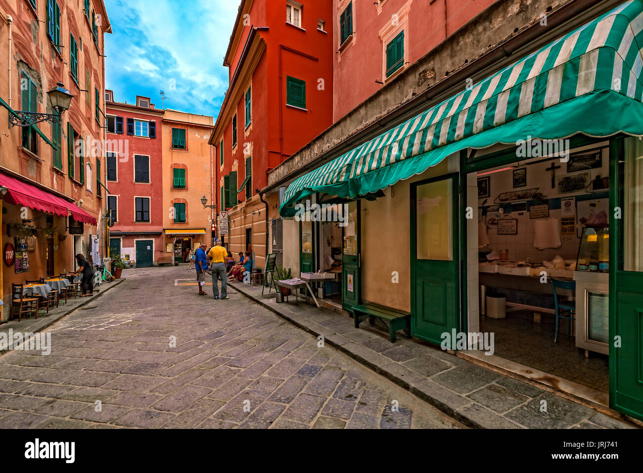 Italien Ligurien Sestri Levante - Altstadt - Fußgängerzone Stockfoto