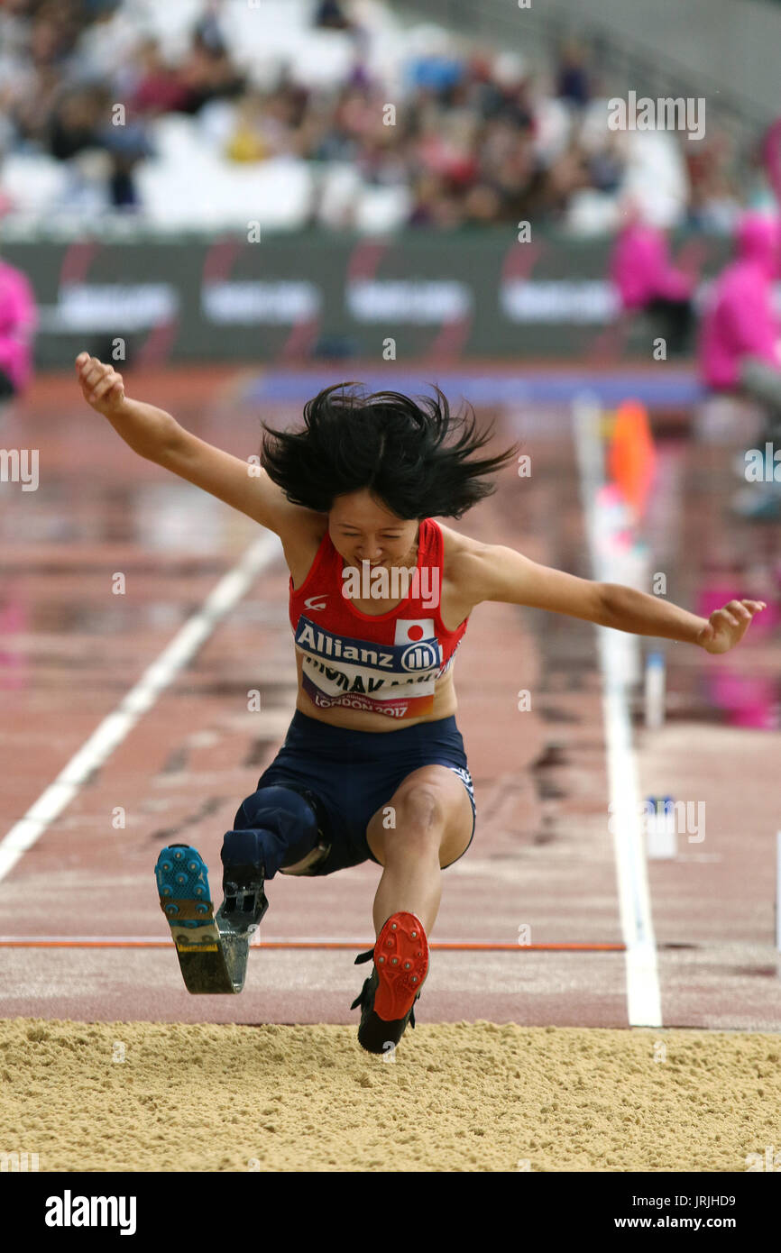 Sayaka MURAKAMI Japans in der Frauen Weitsprung T42 Finale bei den Para-Weltmeisterschaften in London 2017 Stockfoto