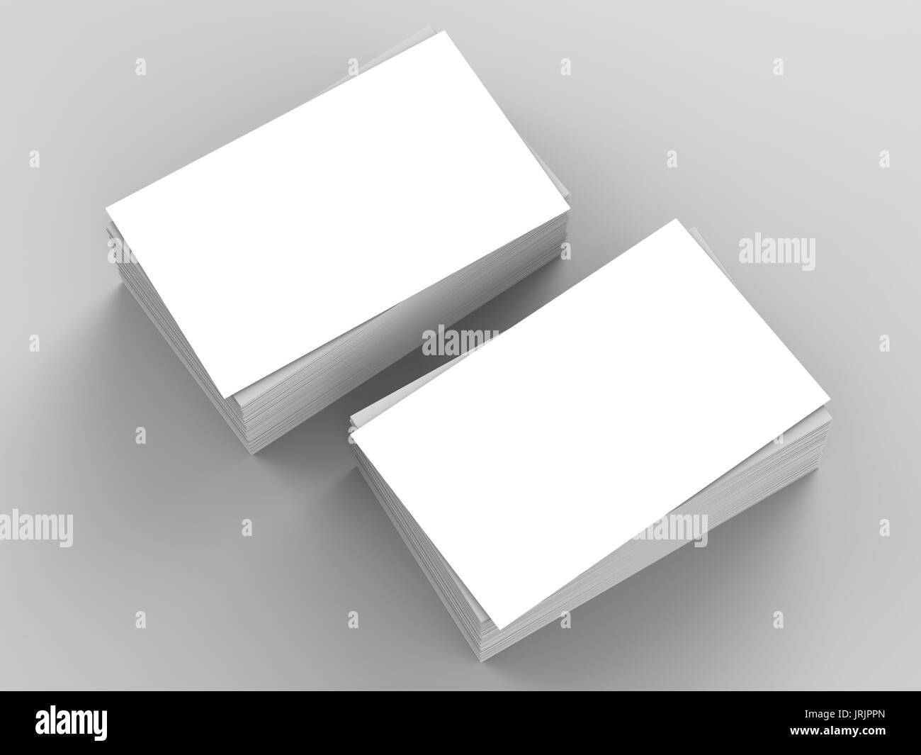 Stapel weiße Leere Visitenkarten oder Visitenkarten Stockfoto