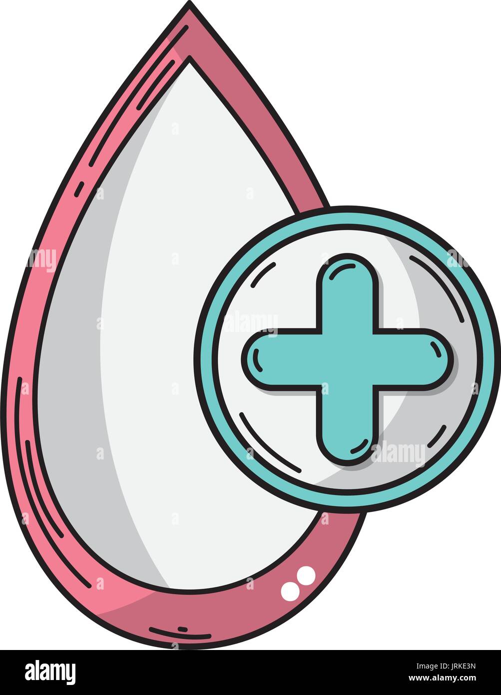 Blutstropfen, medizinische Spende symbol Stock Vektor