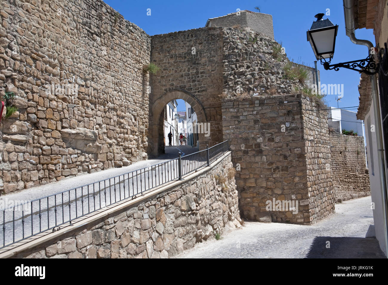 Mudejar Tür in die Arabische Mauer, La Florida Stockfoto