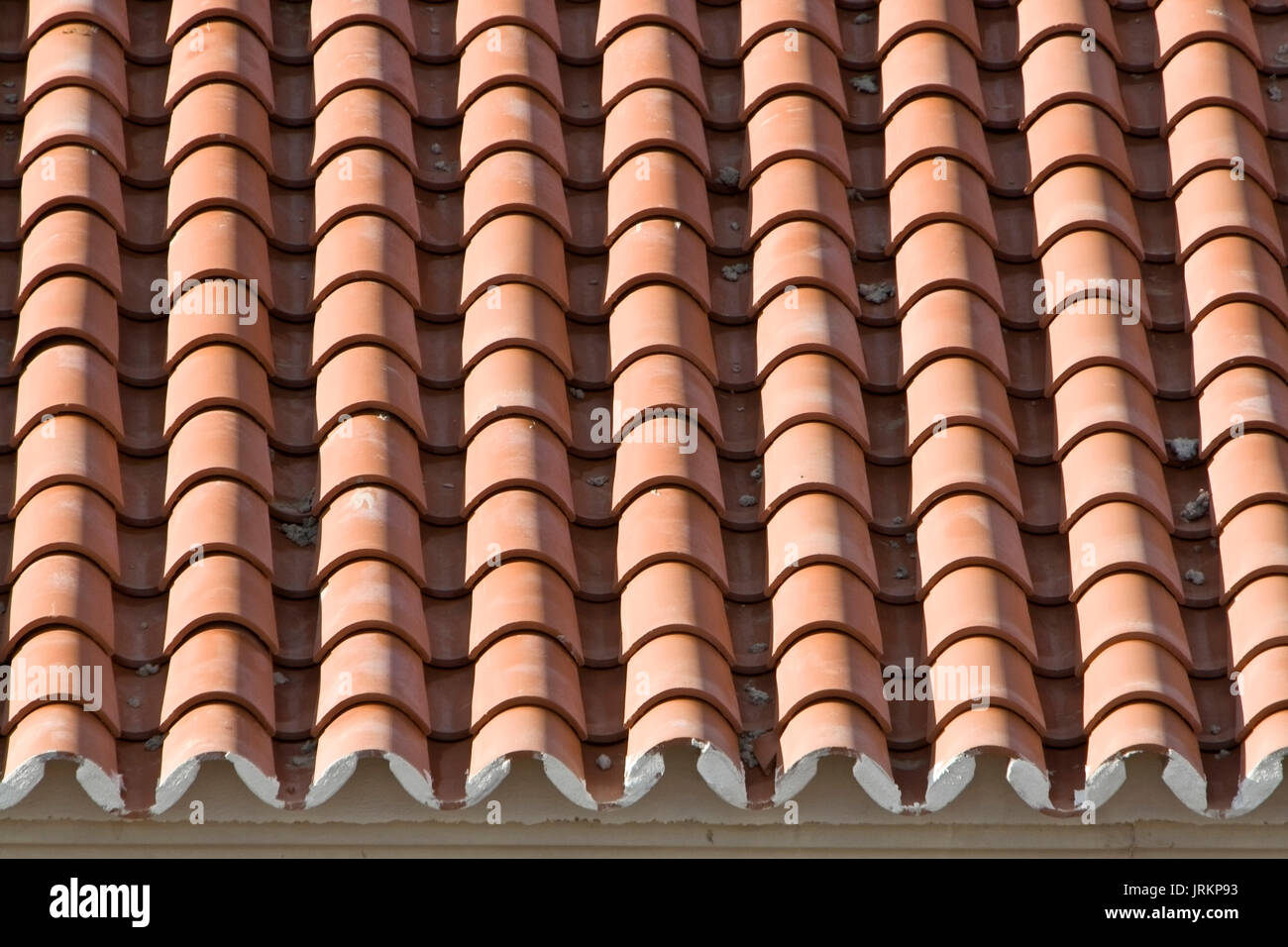 Nahaufnahme der alten Dachziegel, Spanien Stockfoto