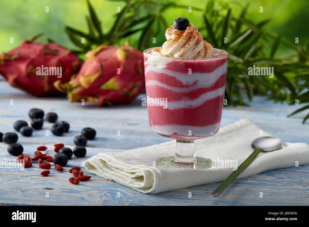 Einhorn smoothie Stockfoto