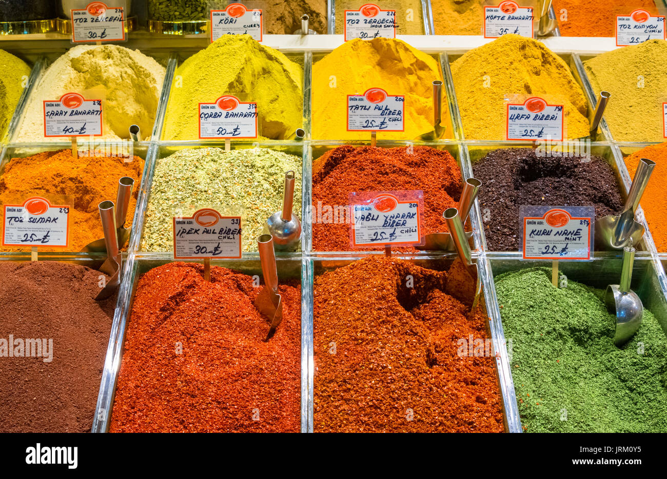 Spice in der Ägyptischen Basar von Spice, Istanbul, Türkei Stockfoto