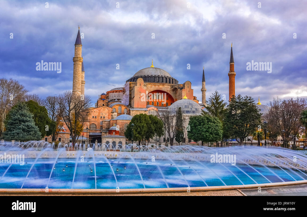 Die Hagia Sofia Kirche in Istanbul, Konstantinopel, Türkei Stockfoto