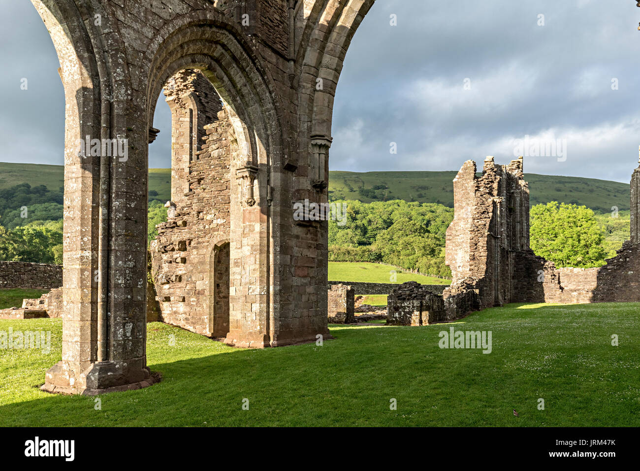 Llanthony Abbey, Wales, UK Stockfoto