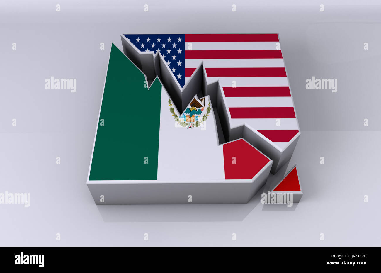 Mexiko und usa Geschäftsbeziehungen Stockfoto