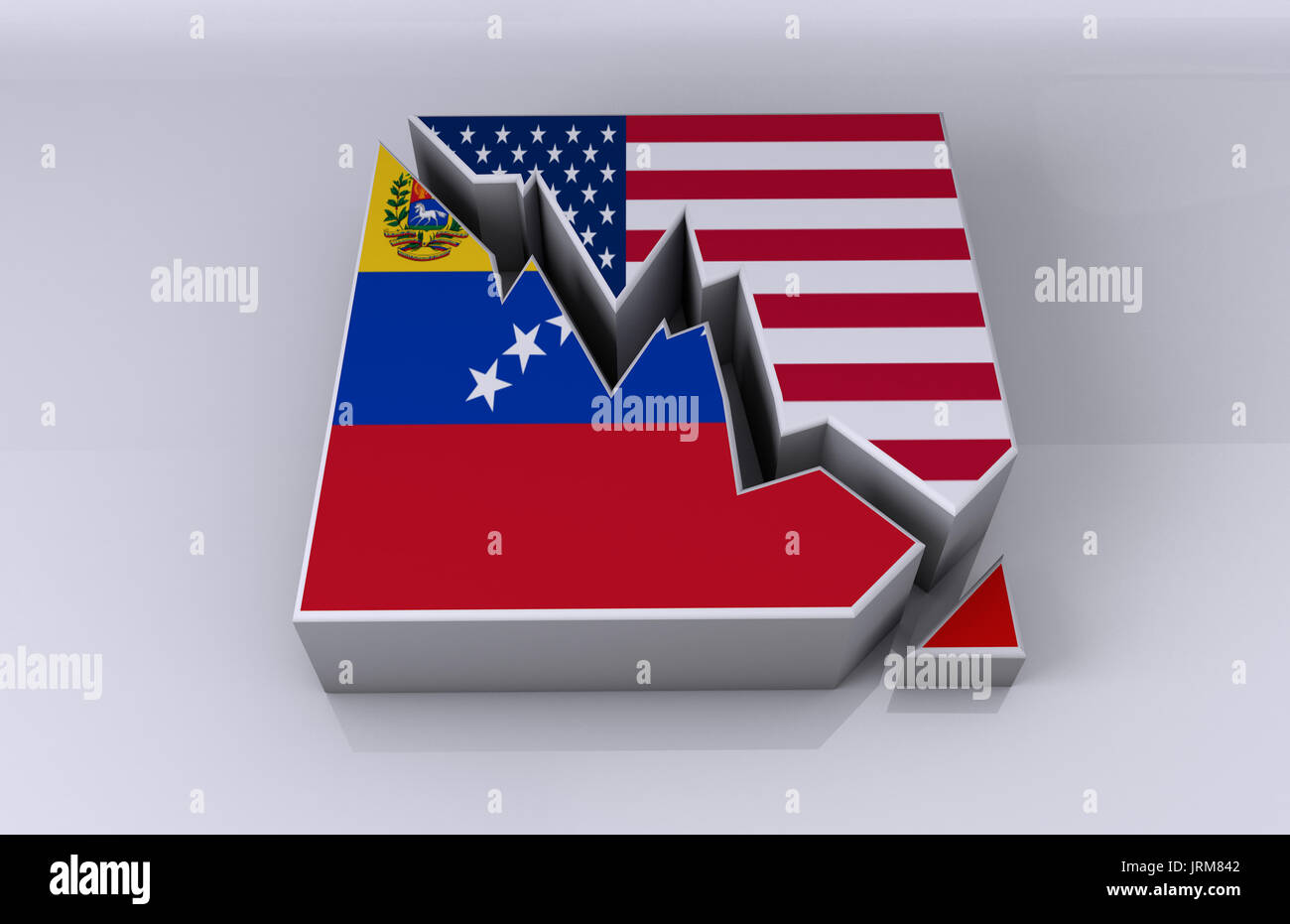 Usa und Venezuela Geschäftsbeziehungen Stockfoto